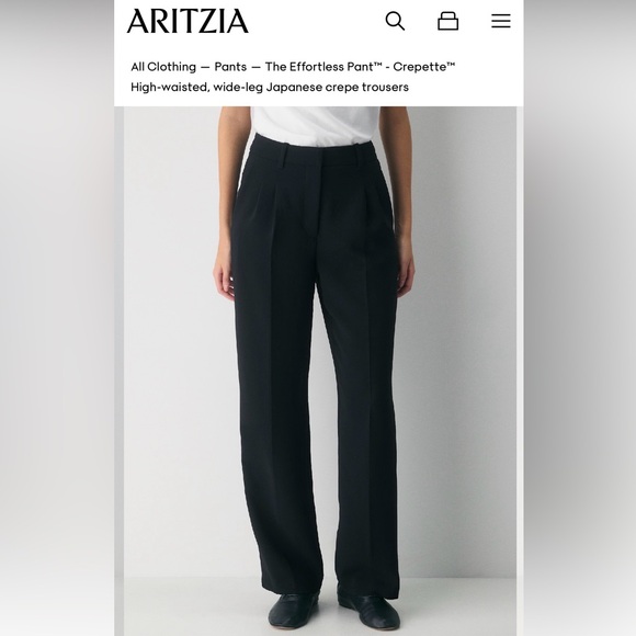 Aritzia Pants - Aritzia Effortless Pants in Crepette Black Size 4 High Rise